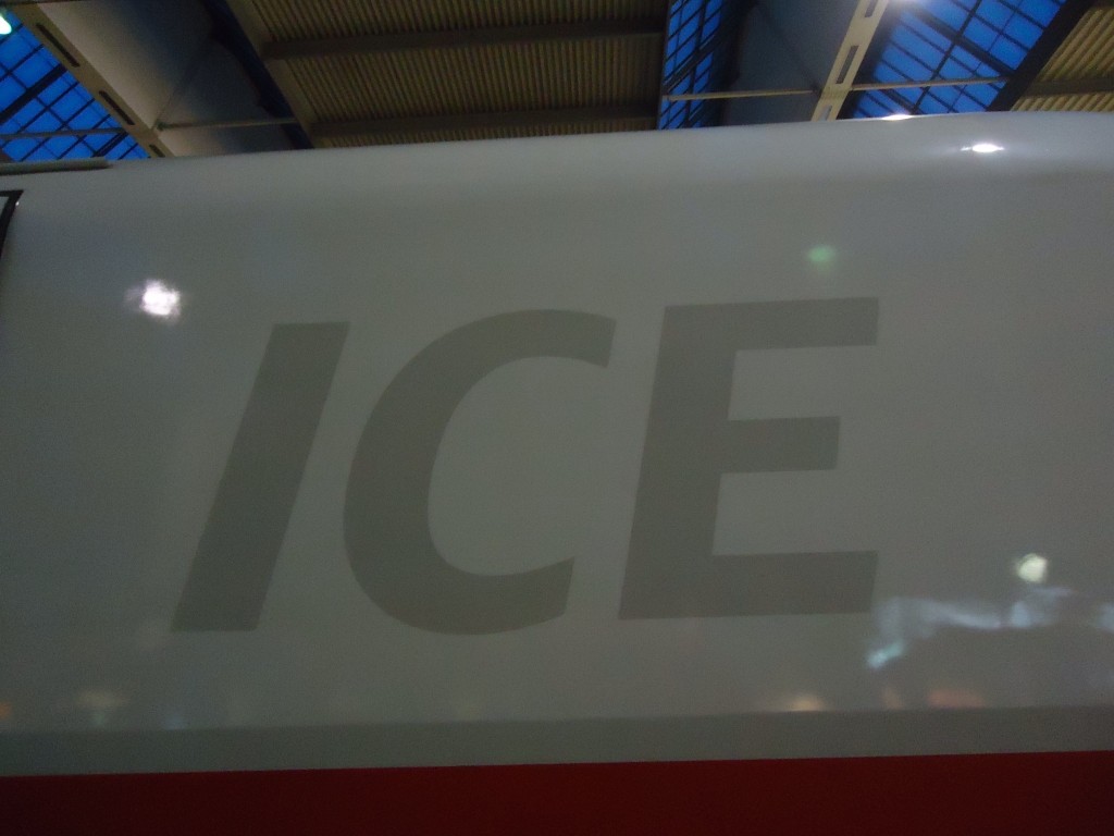 This is  ICE bahn wich we traveled on.