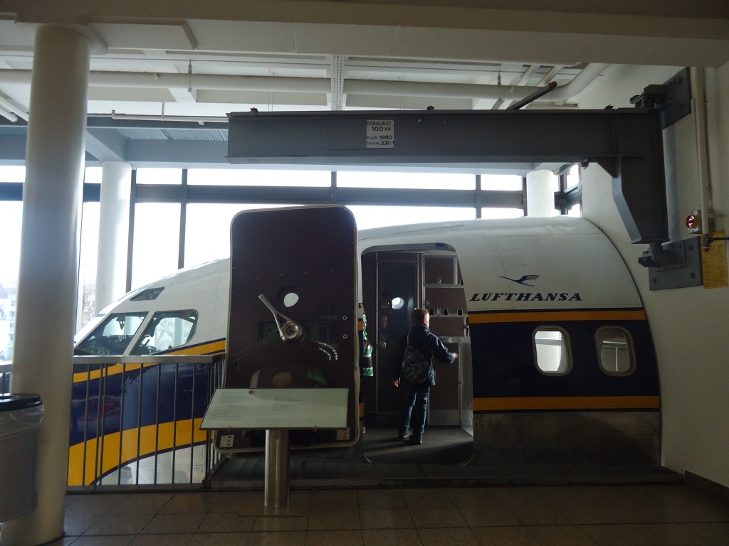 You could go into this plane section and see into the cockpit.