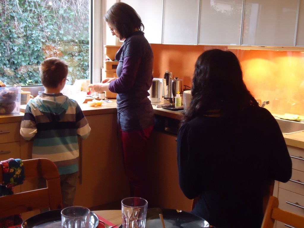 Ben assisting Barbara in the kitchen