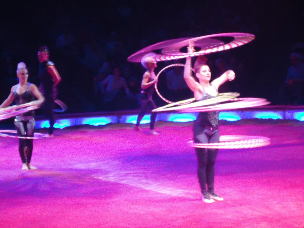 This girl was amazing with hoops.