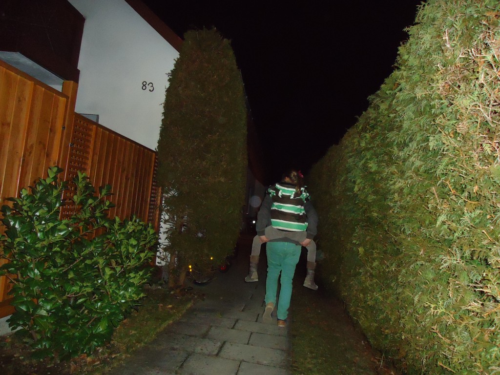 Raphi carrying Tessa home from the bus stop...I wonder if her own brothers will do that for her in 10 years time??