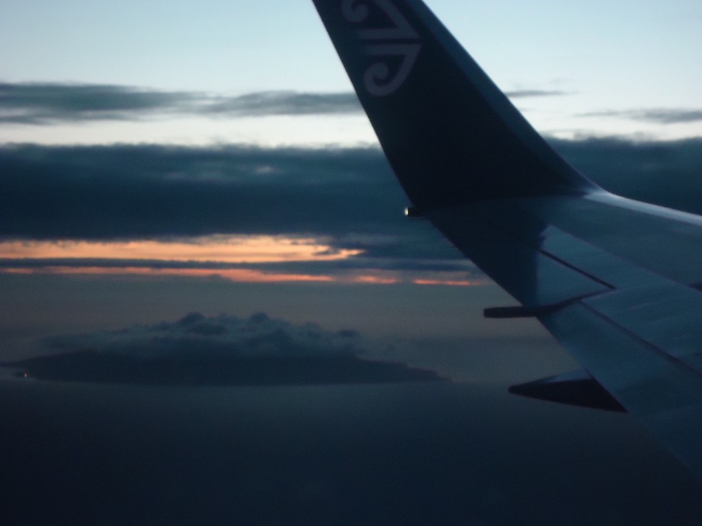 The view of Rarotonga from the plane.