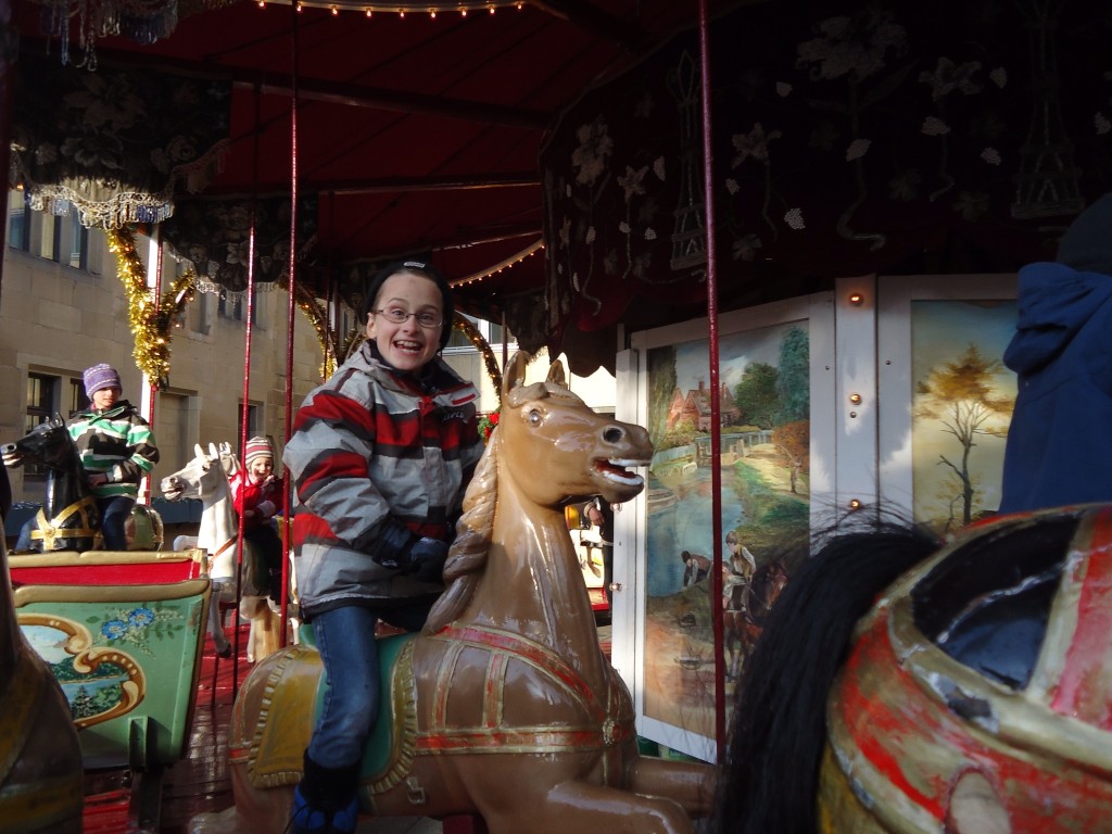 Slightly crazed look on horse and rider!