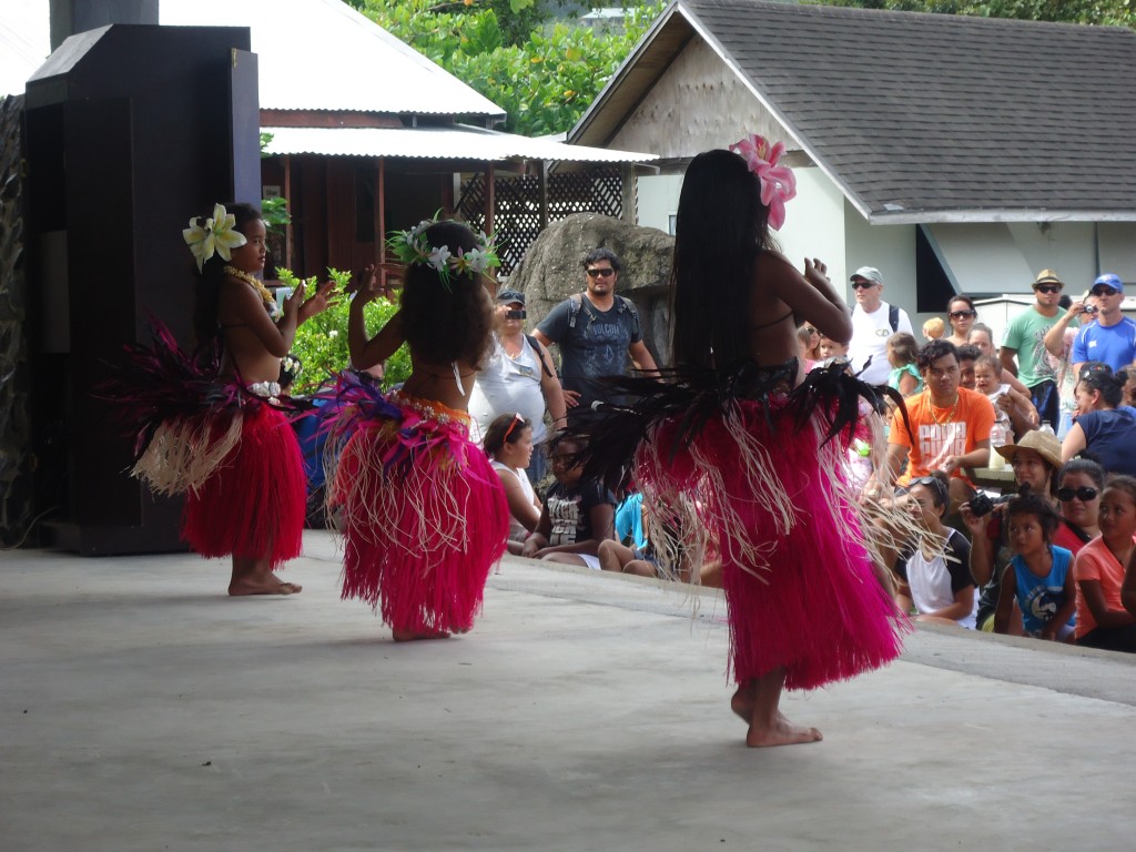 The young girls dancing.  
