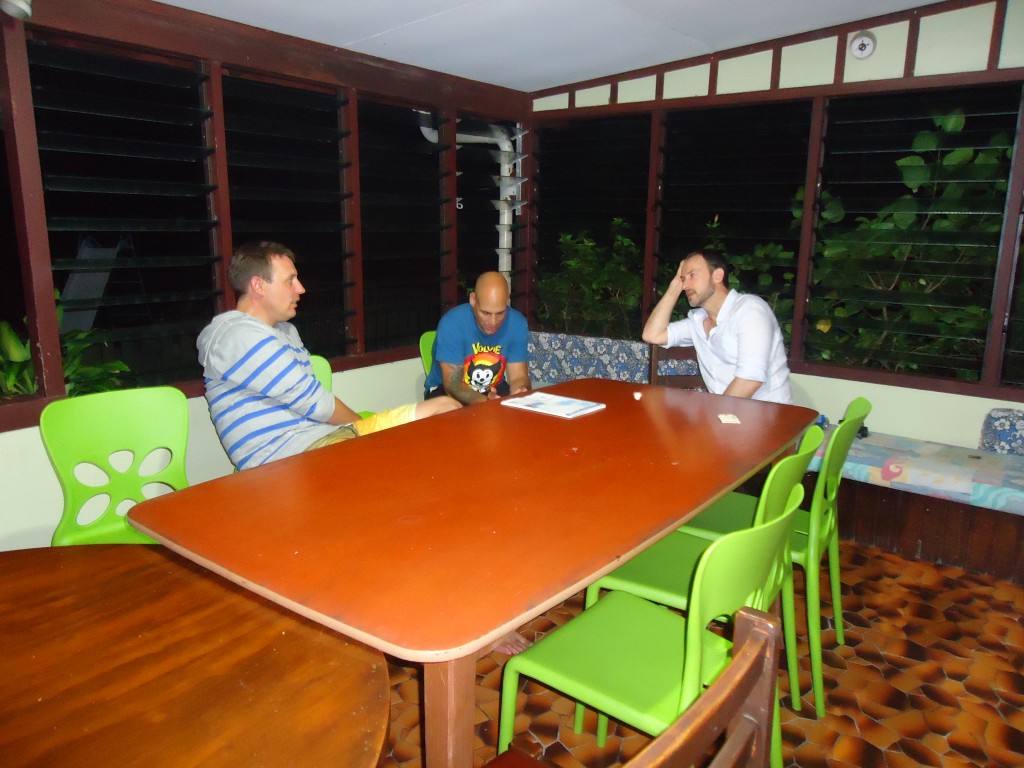 The boys solving the world's problems...